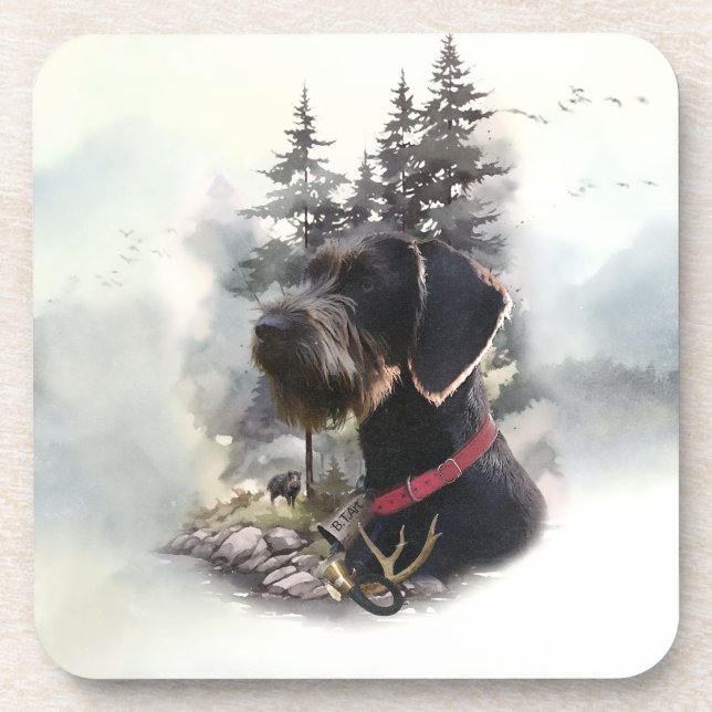 Porta-copo Wirehaired Pointer Alemão, GWP (Frente)