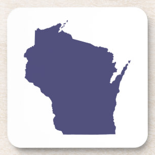 Porta-copo Wisconsin branco e azul