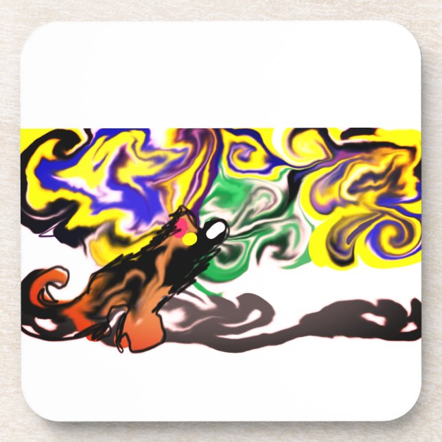 Porta-copo Wolf night stary  (Frente)