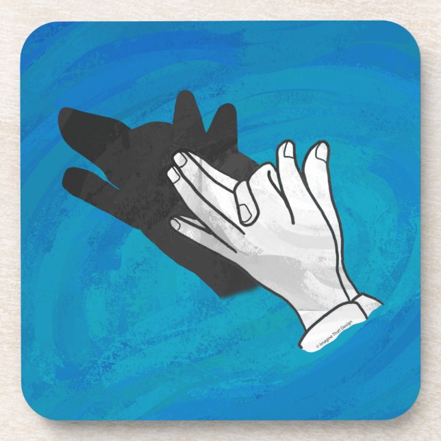 Porta-copo Wolf On Blue (Frente)