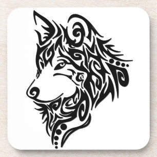 Porta-copo Wolf Tribal