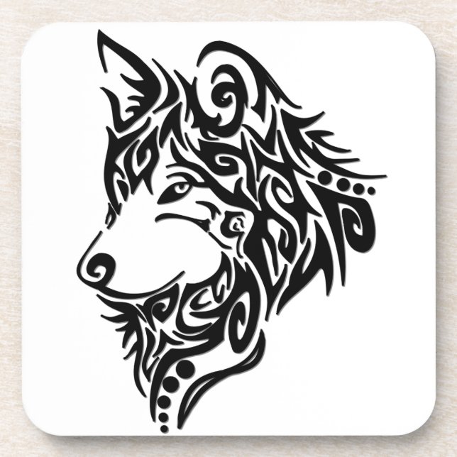 Porta-copo Wolf Tribal (Frente)