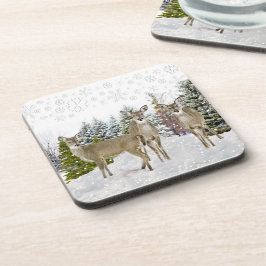 Porta-copo Wonderland de inverno com Whitetail Deer