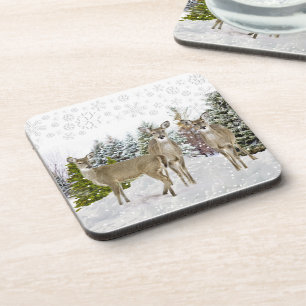Porta-copo Wonderland de inverno com Whitetail Deer