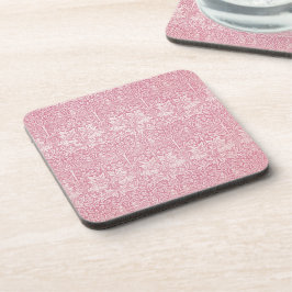 Porta-copo Woodland deixa o coelho rosa William Morris Patter