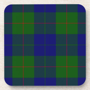 Porta-copo Xadrez do verde azul do tartan do clã de Barclay