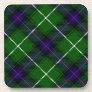 Porta-copo xadrez verde azul MacDonald tartan
