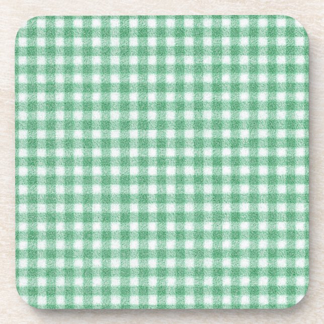 Porta-copo Xadrez Verde Menta Infantil  (Frente)