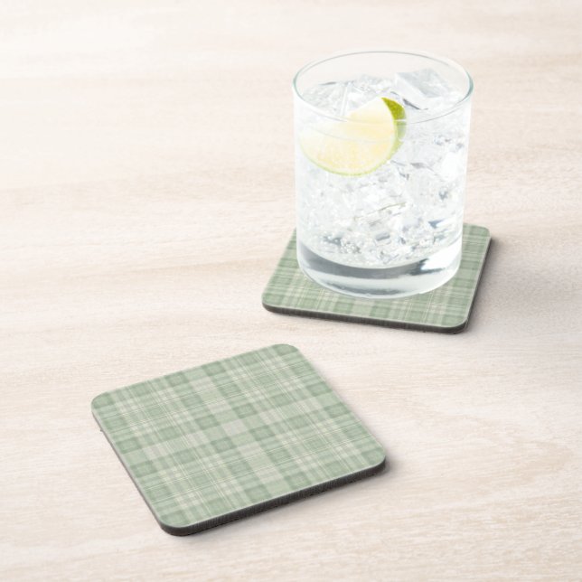 Porta-copo Xadrez verde sage claro (Lado Direito)