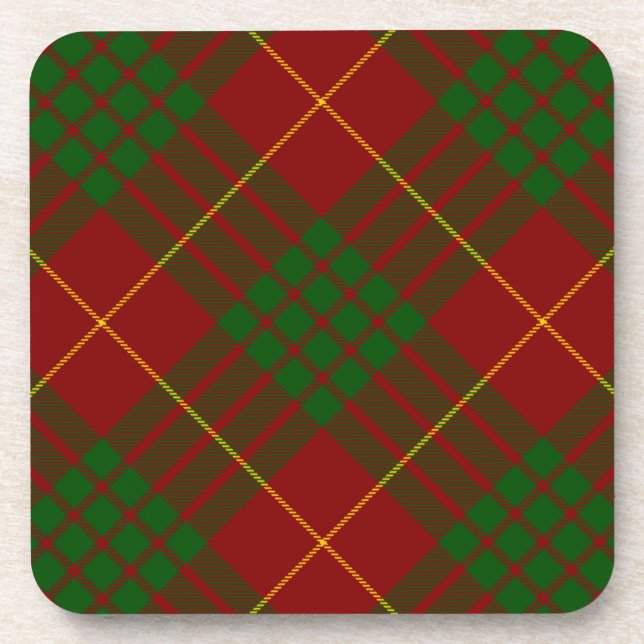 Porta-copo Xadrez verde-tartan (Frente)