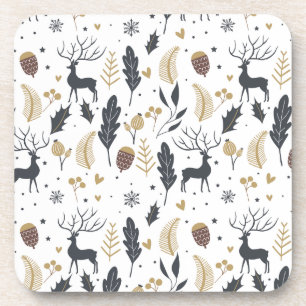 Porta-copo Xmas Deer e Deixa a Coleção de Saudações Felizes