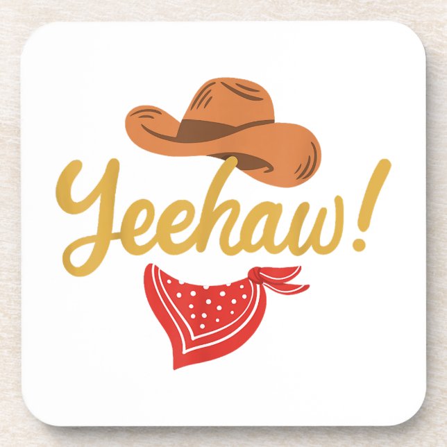 Porta-copo Yeehaw Cowboy Cowgirl Western Country Rodeo (Frente)