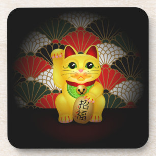 Porta-copo Yellow Cerâmica Maneki Neko