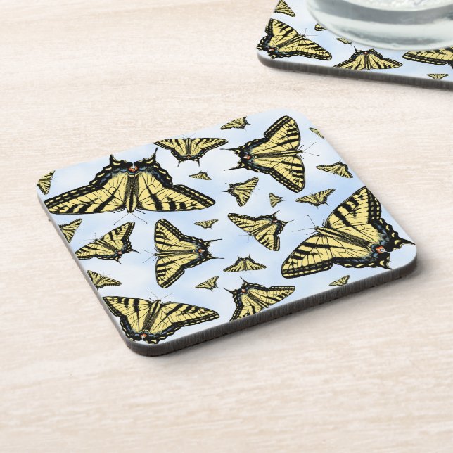 Porta-copo Yellow Swallowtail Butterflies Blue Sky Custom (Left Side)