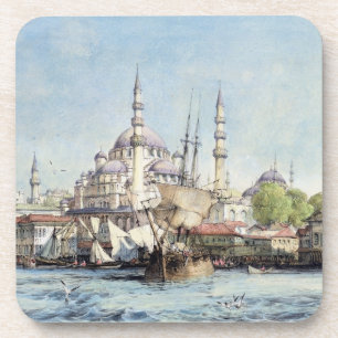 Porta-copo Yeni Jami e St. Sophia do chifre dourado, pla