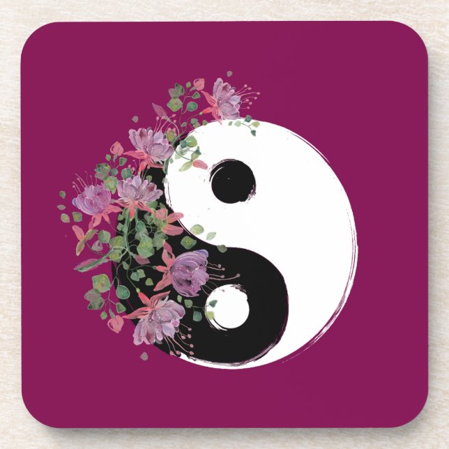 Porta-copo Yin Yang Drink Coasters (Frente)