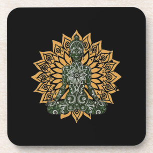 Porta-copo Yoga Lotus Pose Zen Gráfico