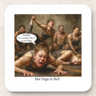 Porta-copo Yoga quente no inferno.