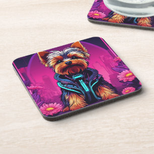 Porta-copo Yorkie- portas copos com rolha para trás - conjunt