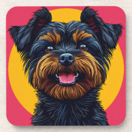 Porta-copo Yorkshire Terrier contra um fundo brilhante