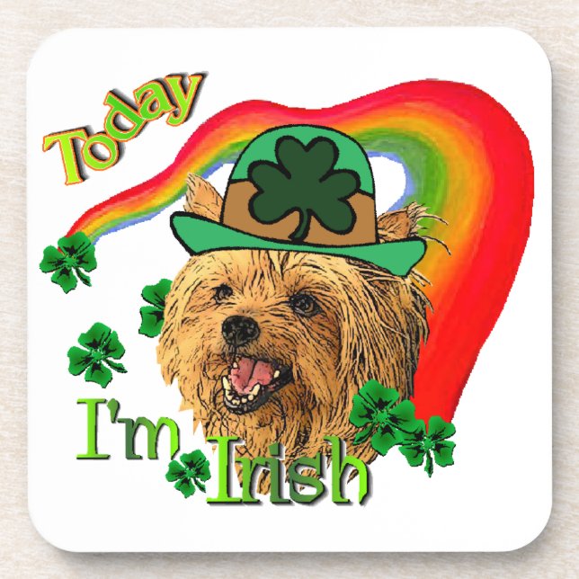Porta-copo Yorkshire Terrier St Patricks (Frente)