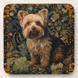Porta-copo Yorkshire Terrier Yorkie Dog Vintage Floral
