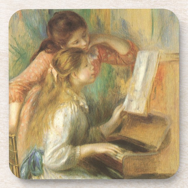 Porta-copo Young Girls in Piano por Pierre Renoir (Frente)