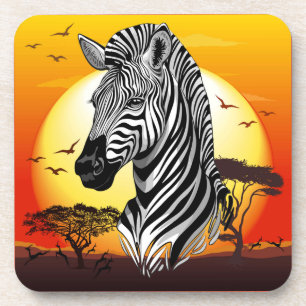 Porta-copo Zebra African Savanna Wild Animal