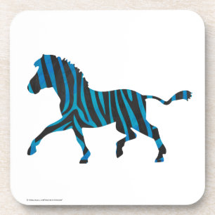 Porta-copo Zebra Black e Blue Silhouette