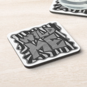 Porta-copo Zebra Black e Light Cinzas Selvagens