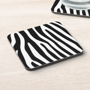 Porta-copo Zebra listra padrão preto & branco + suas ideias