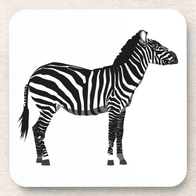 Porta-copo Zebra - Preto e Branco (Frente)