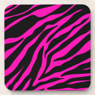 Porta-copo zebra rosa