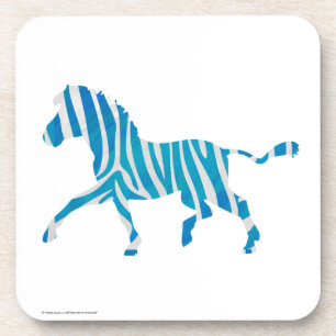 Porta-copo Zebra Silhouette Azul e Branco