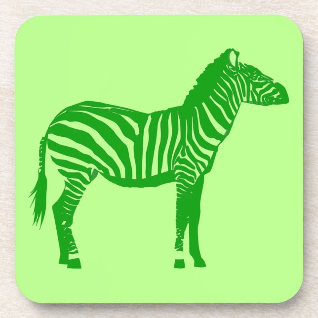 Porta-copo Zebra - Sombras do Verde limão (Frente)