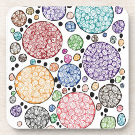 Porta-copo Zentangle circles pattern