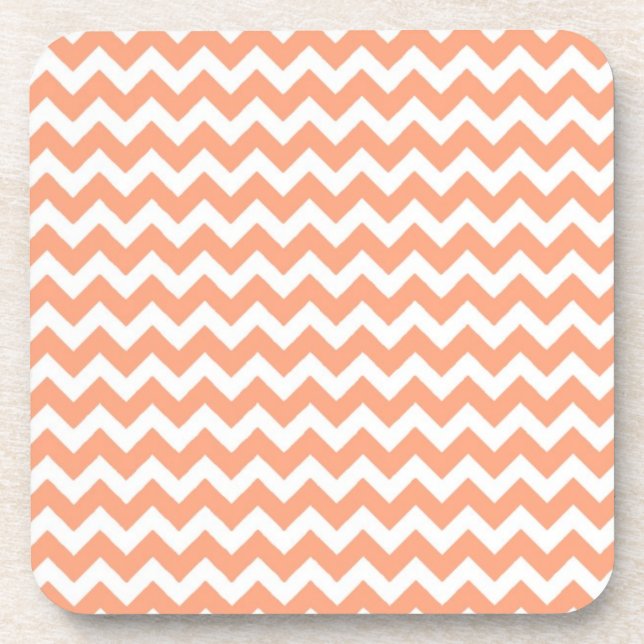 Porta-copo Zig Zag Chevron Laranja Suave (Frente)
