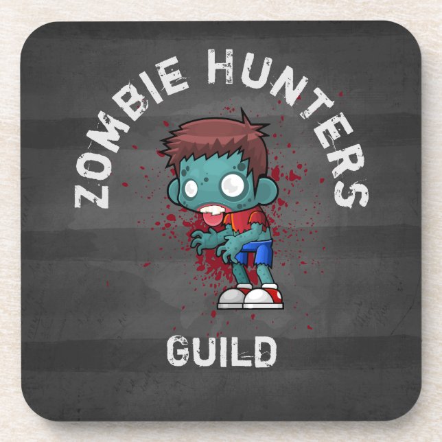 Porta-copo Zombie Hunters Guild com Splatter Sanguíneo (Frente)