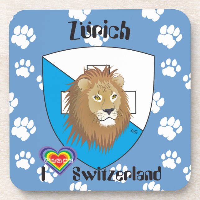 Porta-copo Zürich Schweiz Kork-Untersetzer (Frente)