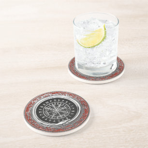 Porta-copos [200] Vegvisir - Bússola mágica virada para prata
