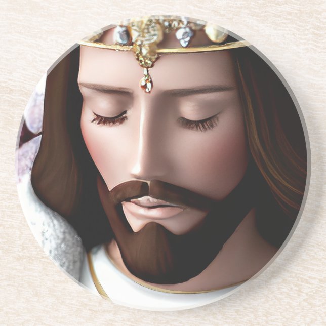 Porta-copos 3D Olhe Rei AI do Universo Jesus (Frente)