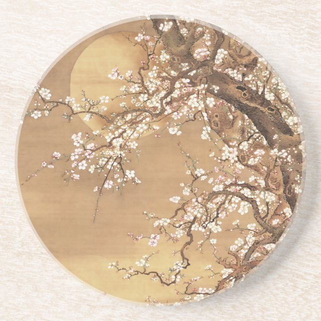 Porta-copos A ameixa japonesa floresce à lua (Frente)