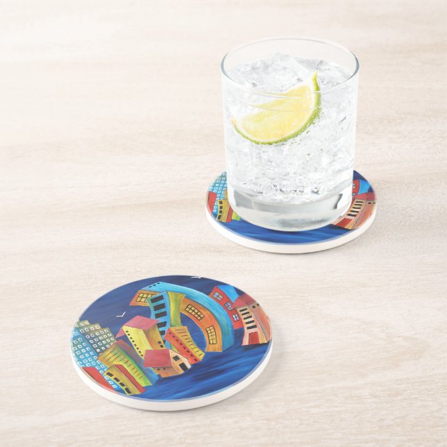 Porta-copos A cidade flutuante (Lateral)