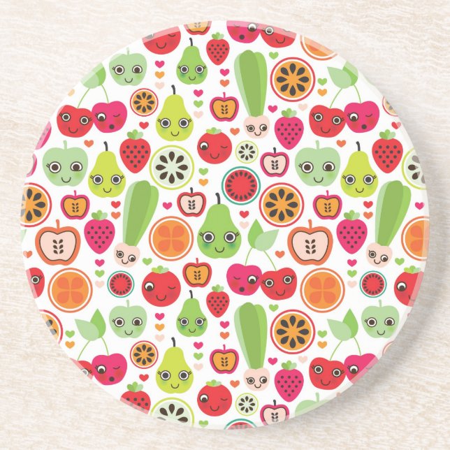 Porta-copos a fruta caçoa a maçã da ilustração (Frente)