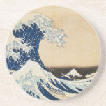 Porta-copos A onda de Excelentes de Kanagawa por Hokusai<br><div class="desc">Este design apresenta "A onda Excelente de Kanagawa" pelo artista japonês Hokusai.</div>