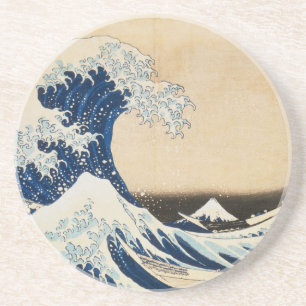 Porta-copos A onda de Excelentes de Kanagawa por Hokusai