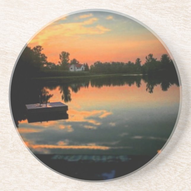 Porta-copos A vida é melhor no lago (Frente)