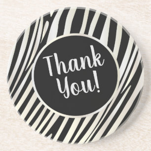 Porta-copos A zebra listra o preto & o design na moda do teste