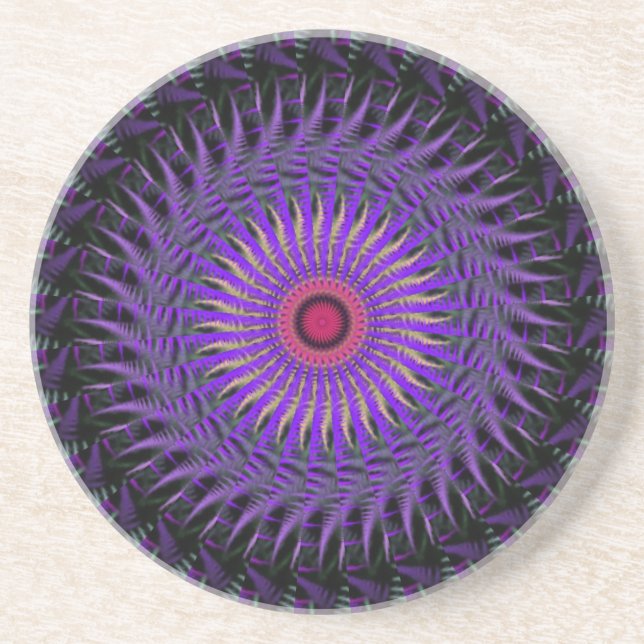 Porta copos abstrata do roxo e do preto (Frente)
