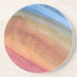 Porta-copos Abstrato azul-marrom-marrom-escuro-elegante